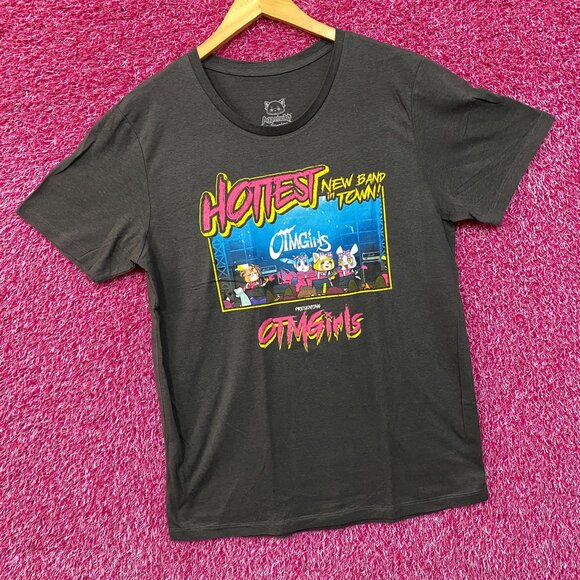 Aggretsuko Retsuko OTM Girls Underground Idol Band T-Shirt Large - Picture 3 of 4